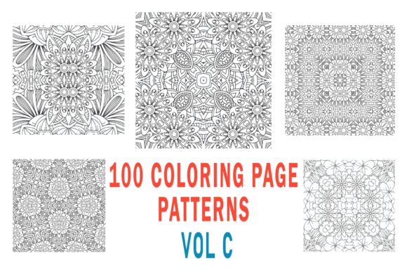 Download 100 Coloring Page Patterns Vol C - Pattern Collection