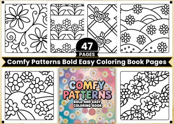 Download Comfy Patterns Bold Easy Coloring Pages - Pattern Collection