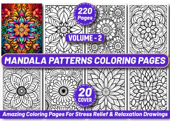 Download 220 Mandala Patterns Coloring Pages KDP - Pattern Collection
