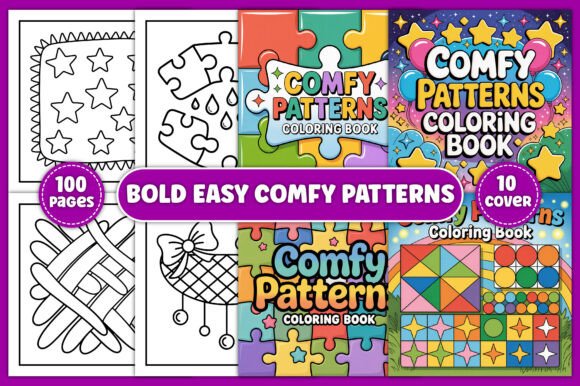 Download Comfy Patterns Bold Easy Coloring Pages - Pattern Collection