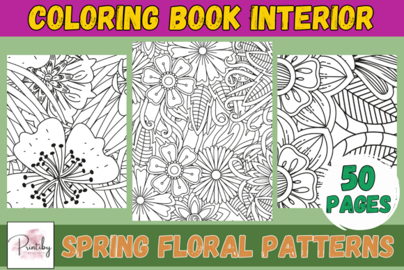 Download Coloring Pages - Spring Flowers Pattern - Pattern Collection