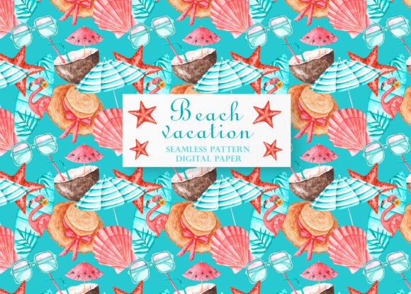 Download Beach Vacation Seamless Pattern. Sea - Pattern Collection