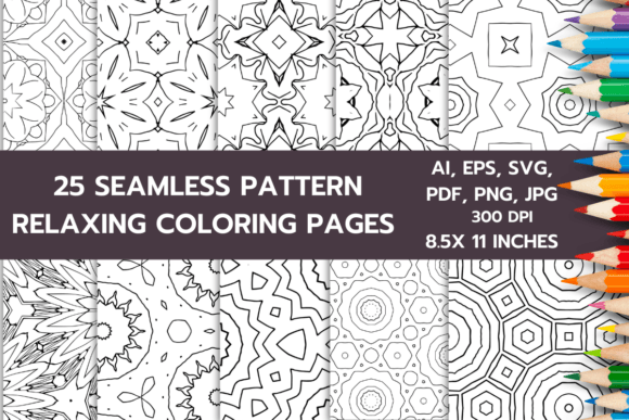 Download RELAXING PATTERN COLORING PAGES INTERIOR - Pattern Collection
