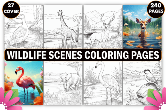 Download Wildlife Scenes Coloring Book for Adults - Wildlife Collection