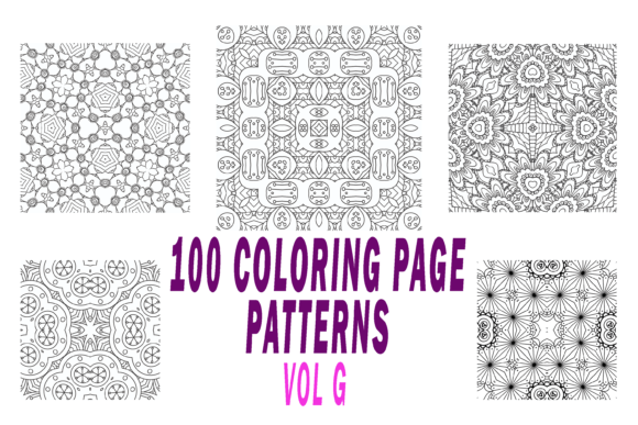Download 100 Coloring Page Patterns Vol G - Pattern Collection