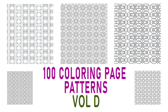 Download 100 Coloring Page Patterns Vol D - Pattern Collection