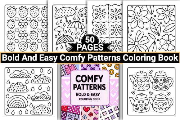 Download Comfy Patterns Bold &amp; Easy Coloring Book - Pattern Collection