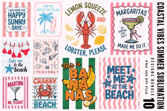 Download Coastal Vibes Summer Sublimation Designs - Designs Collection
