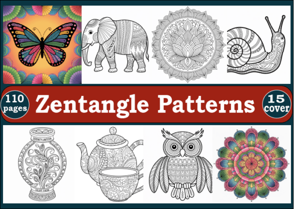 Download Zentangle Patterns Adults Coloring Book - Pattern Collection