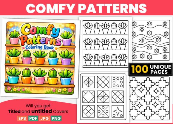 Download Comfy Patterns Bold Easy Coloring Pages - Pattern Collection