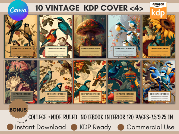 Download 10 Editable KDP Covers Canva Templates - Premium Resources